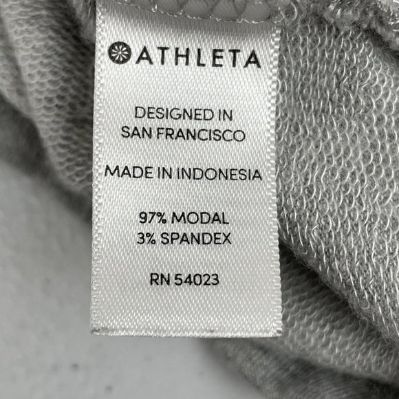 Athleta Nirvana Twist Front Pullover Women's Size Small Gray Athleisure Casual - Picture 6 of 12